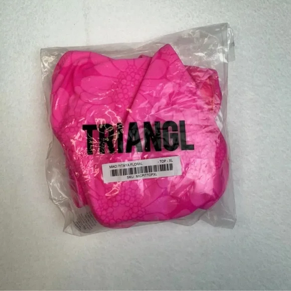 NWT Triangl Mica Pitaya Floral XL Pink Floral Bikini Top - Picture 4 of 4